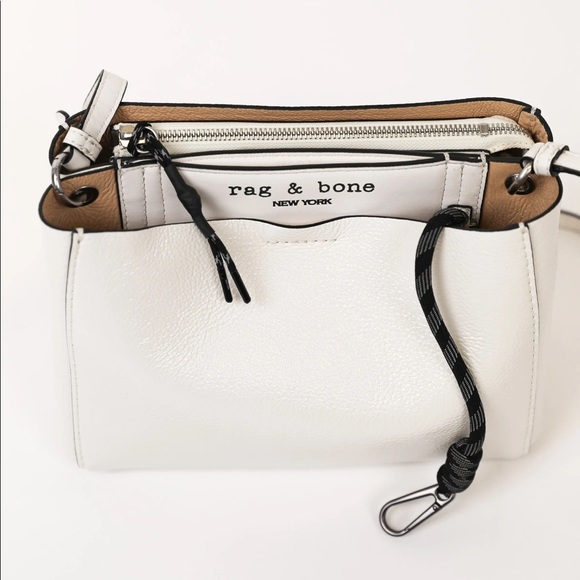Rag & Bone Passenger Leather Crossbody Bag White - Picture 7 of 9